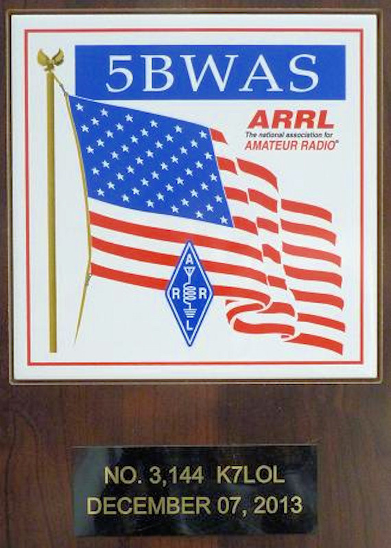 Five Band Worked All States Five Band Worked All States